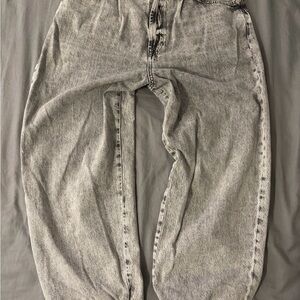 7 For All Mankind Black Acid Wash baggy Denim